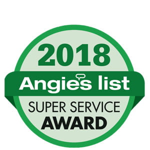 2018 Angie's list Super Service Award badge